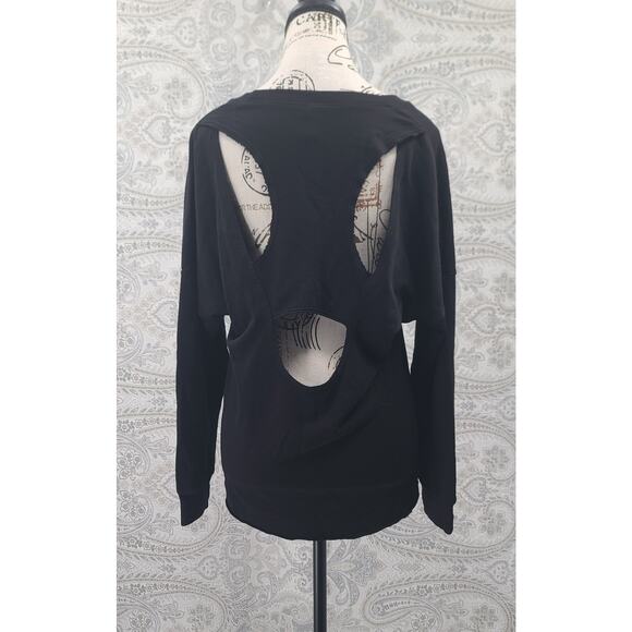 Lanston women's sweatshirt black NWT Size Small Athleisure Cozy Travel top - Picture 4 of 11